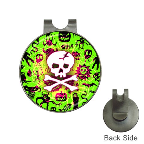 Deathrock Skull & Crossbones Golf Ball Marker Hat Clip from ArtsNow.com Front