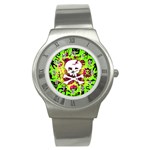 Deathrock Skull & Crossbones Stainless Steel Watch