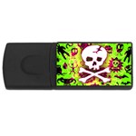 Deathrock Skull & Crossbones USB Flash Drive Rectangular (4 GB)