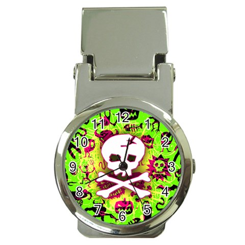Deathrock Skull & Crossbones Money Clip Watch from ArtsNow.com Front