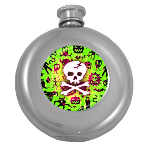 Deathrock Skull & Crossbones Hip Flask (5 oz) from ArtsNow.com Front