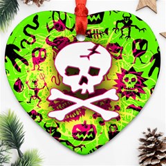 Deathrock Skull & Crossbones Heart Ornament (Two Sides) from ArtsNow.com Back