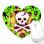 Deathrock Skull & Crossbones Mousepad (Heart)