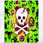 Deathrock Skull & Crossbones Canvas 11  x 14 