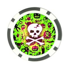 Deathrock Skull & Crossbones Poker Chip Card Guard from ArtsNow.com Front