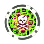 Deathrock Skull & Crossbones Poker Chip Card Guard