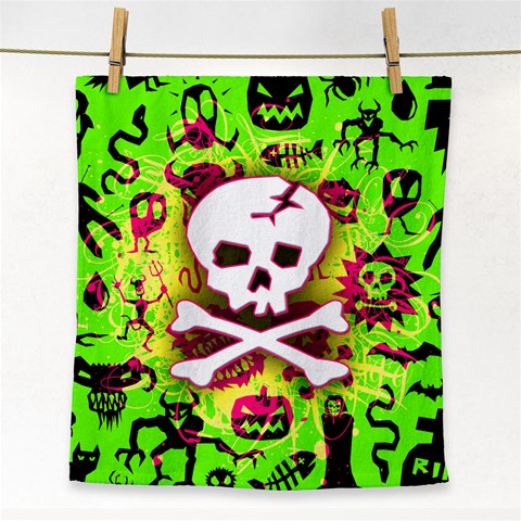 Deathrock Skull & Crossbones Face Towel from ArtsNow.com Front