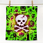 Deathrock Skull & Crossbones Face Towel