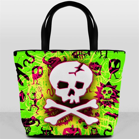 Deathrock Skull & Crossbones Bucket Bag from ArtsNow.com Front
