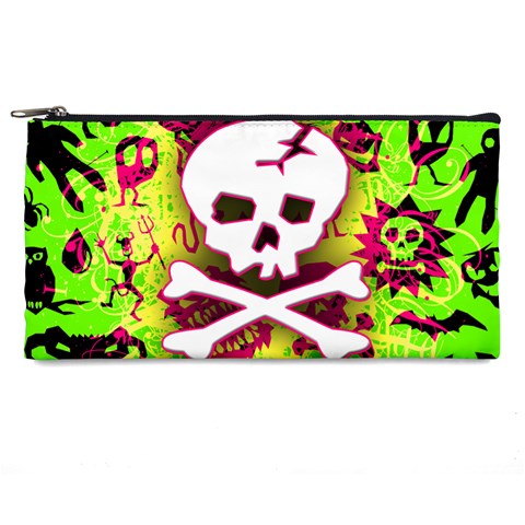 Deathrock Skull & Crossbones Pencil Case from ArtsNow.com Front