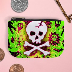 Deathrock Skull & Crossbones Mini Coin Purse from ArtsNow.com Front