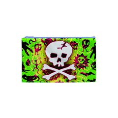 Deathrock Skull & Crossbones Cosmetic Bag (Small) from ArtsNow.com Front