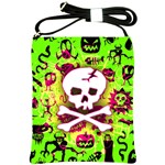 Deathrock Skull & Crossbones Shoulder Sling Bag