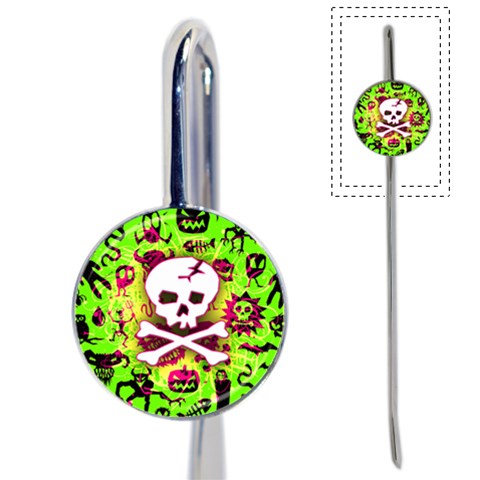 Deathrock Skull & Crossbones Book Mark from ArtsNow.com Front