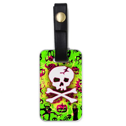 Deathrock Skull & Crossbones Luggage Tag (one side) from ArtsNow.com Front