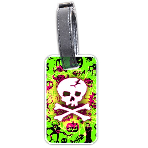 Deathrock Skull & Crossbones Luggage Tag (one side) from ArtsNow.com Front