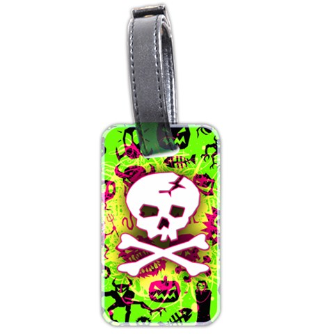 Deathrock Skull & Crossbones Luggage Tag (two sides) from ArtsNow.com Front