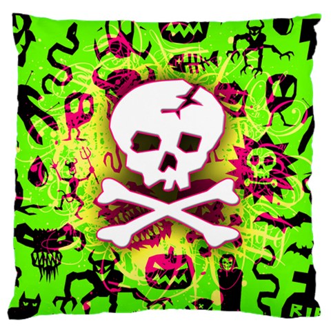 Deathrock Skull & Crossbones Large Cushion Case (One Side) from ArtsNow.com Front