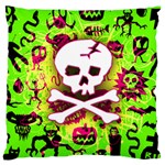 Deathrock Skull & Crossbones Large Cushion Case (One Side)