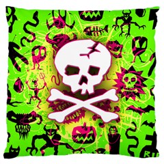 Deathrock Skull & Crossbones Large Cushion Case (Two Sides) from ArtsNow.com Front