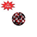 Emo Checker Graffiti 1  Mini Button (10 pack) 