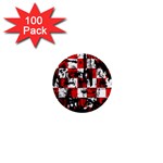 Emo Checker Graffiti 1  Mini Magnet (100 pack) 