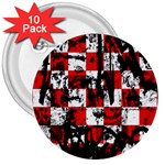 Emo Checker Graffiti 3  Button (10 pack)