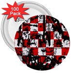 Emo Checker Graffiti 3  Button (100 pack)