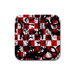 Emo Checker Graffiti Rubber Square Coaster (4 pack)
