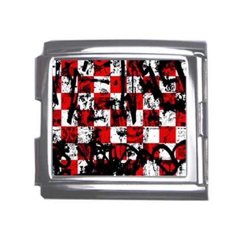 Emo Checker Graffiti Mega Link Italian Charm (18mm) from ArtsNow.com Front