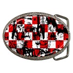 Emo Checker Graffiti Belt Buckle