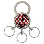 Emo Checker Graffiti 3-Ring Key Chain