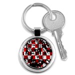 Emo Checker Graffiti Key Chain (Round)
