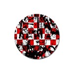 Emo Checker Graffiti Magnet 3  (Round)