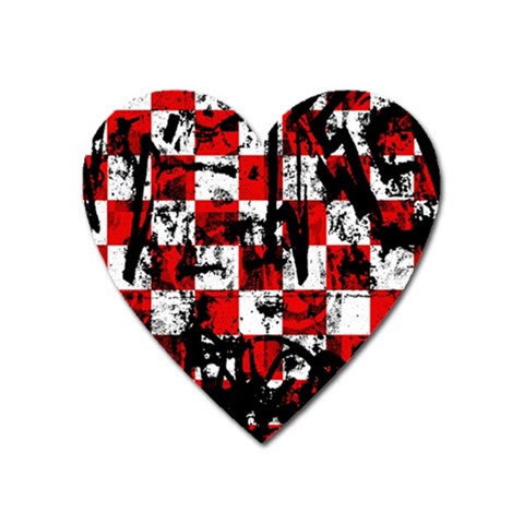 Emo Checker Graffiti Magnet (Heart) from ArtsNow.com Front