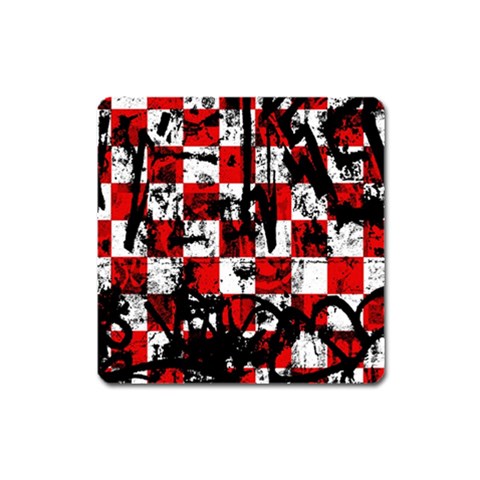 Emo Checker Graffiti Magnet (Square) from ArtsNow.com Front
