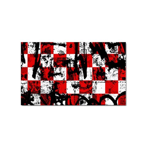 Emo Checker Graffiti Sticker Rectangular (10 pack) from ArtsNow.com Front