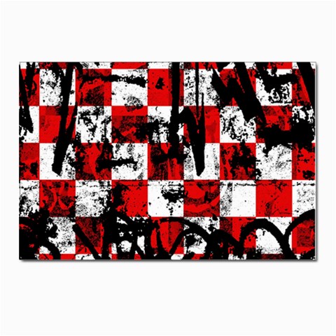 Emo Checker Graffiti Postcards 5  x 7  (Pkg of 10) from ArtsNow.com Front