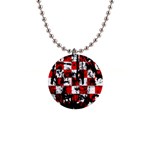 Emo Checker Graffiti 1  Button Necklace