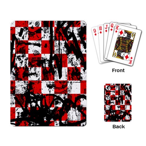 Emo Checker Graffiti Playing Cards Single Design from ArtsNow.com Back