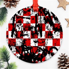 Emo Checker Graffiti Round Ornament (Two Sides) from ArtsNow.com Front