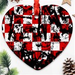 Emo Checker Graffiti Heart Ornament (Two Sides)