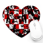 Emo Checker Graffiti Mousepad (Heart)
