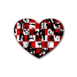 Emo Checker Graffiti Rubber Coaster (Heart)