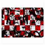 Emo Checker Graffiti Glasses Cloth (Large, Two Sides)