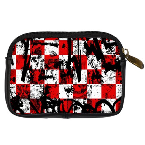 Emo Checker Graffiti Digital Camera Leather Case from ArtsNow.com Back