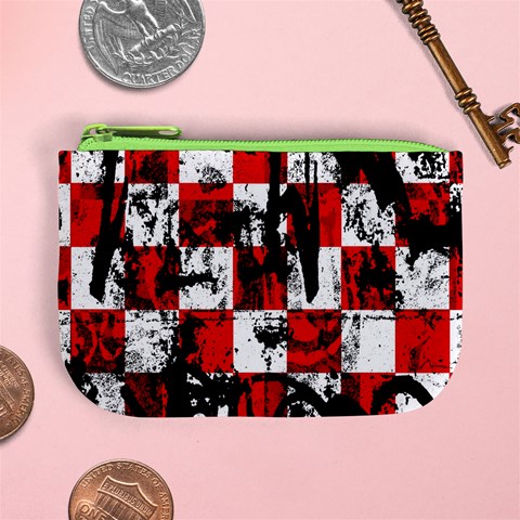 Emo Checker Graffiti Mini Coin Purse from ArtsNow.com Front
