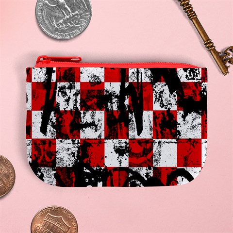 Emo Checker Graffiti Mini Coin Purse from ArtsNow.com Front