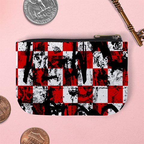 Emo Checker Graffiti Mini Coin Purse from ArtsNow.com Back