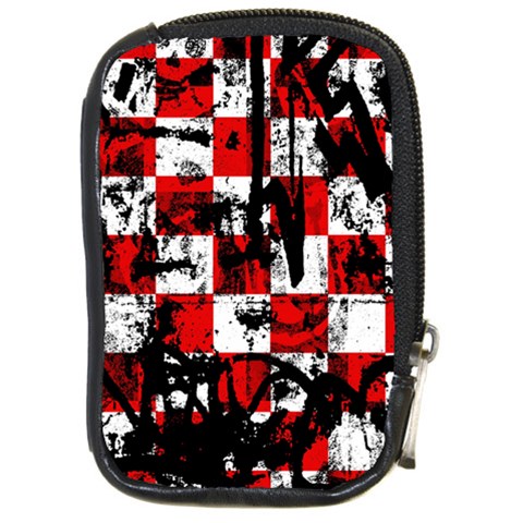 Emo Checker Graffiti Compact Camera Leather Case from ArtsNow.com Front